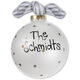 Merry and Bright Metallic Confetti Glass Christmas Ornament Image 2 of 3